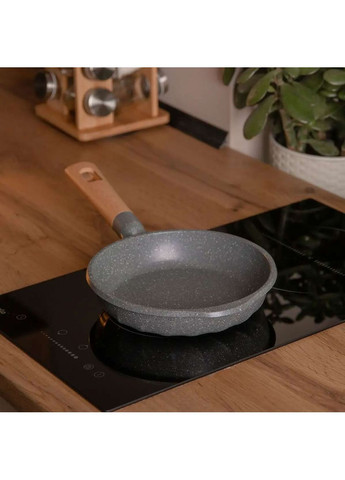 Сковорода алюмінієва MGC з мармуровим антипригарним покриттям 20 см, сірий MGC HP-4-416G No Brand (358885636)
