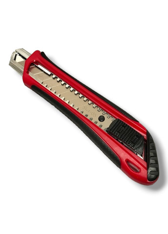 Ніж пластиковий 18 мм, сегментоване лезо, гумові вставки (арт.23501) Haisser (337360826)