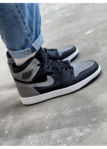 КРОСІВКИ ЖІНОЧІ NIKE AIR JORDAN 1 RETRO HIGH BLACK GREY НАЙК АІР ДЖОРДАН No Brand сірі демісезони (367167371)