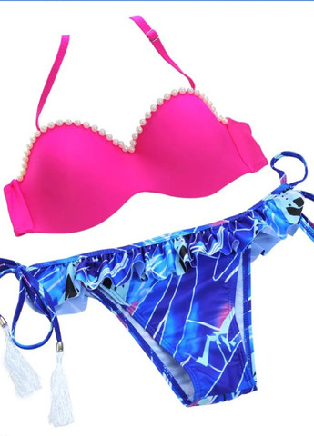 Розовый раздельный купальник bikini раздельный FS