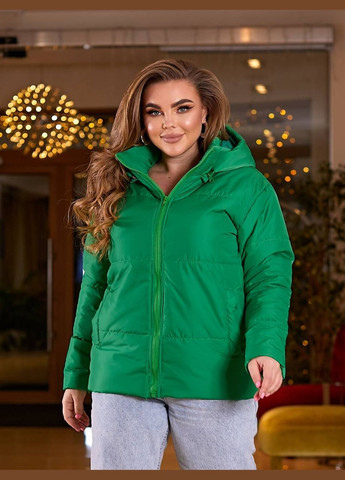 Зеленая женская весенняя куртка цвет трава р.48/50 450009 New Trend