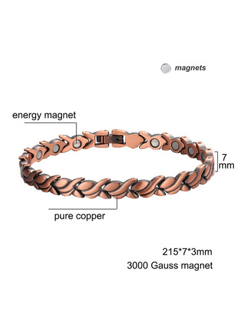 Браслет жіночий мідний магнітний на руку Cooper С-12 (327880711)