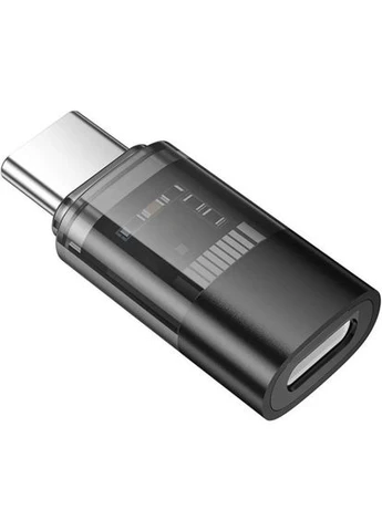 Адаптер UA36D Type-C to Lightning (M/F) Black Hoco (400503516)