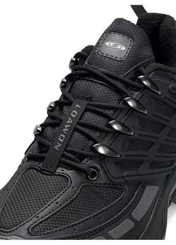 Чорні Осінні кросівки чоловічі salomon black grey No Brand ACS Pro GTX