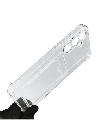 Чохол для Galaxy A35 5G (SM-A356B) з бронь кутами з кишенею для візиток карток k-pop на самсунг а35 прозорий Samsung (366019909)