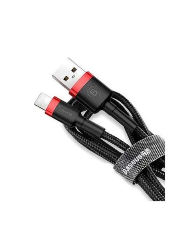 Кабель Cafule USB — Lightning 2m CALKLFC19 чорно-червоний Baseus (279827248)