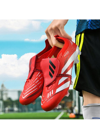 Красные футбольные бутсы No Brand без шнурков