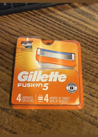 Сменные картриджи для бритвы Fusion5 (4 шт) Gillette (278773595)