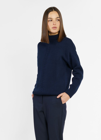 Синій зимовий светр жіночий синій Arber T-neck WAmb3 WTR-149