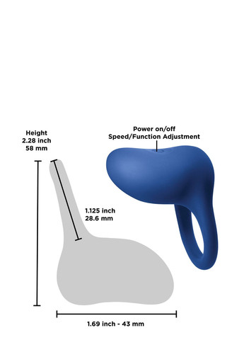 Виброкольцо INYA REGAL BLUE Ns Novelties (297394558)