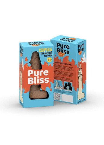 Свічка у формі члена Pure Bliss MINI Brown 15 см No Brand (325686214)