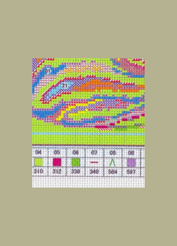 Набір для вишивання за нанесеною на канву схемою "Striped cat ". AIDA 14CT printed, 29*40 см Joy Sunday (313612790)