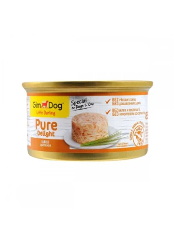 Корм вологий Pure Delight для собак мініатюрних порід з куркою 85 г GimDog (386995339)