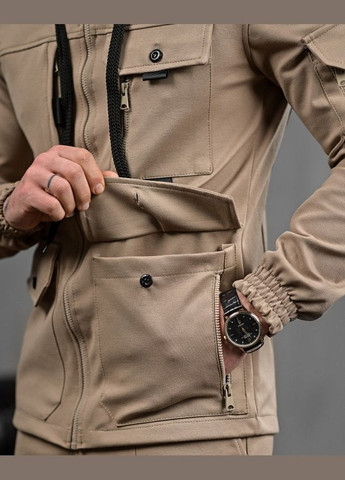 Стильный мужской спортивный костюм Stone Island бежевый Freedom (339882920)