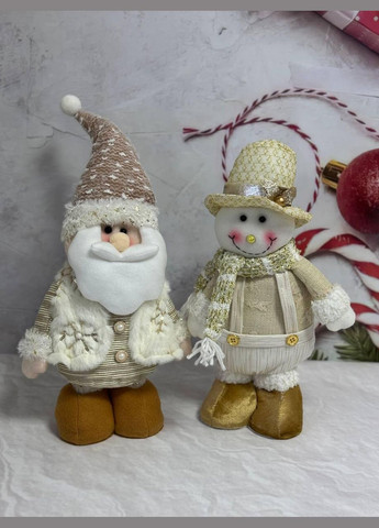 Новогодний набор для декора Дед мороз и Снеговик Рождественский фигуры No Brand (317352319)