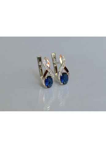 Серебряные серьги с золотыми вставками Silver Style (367113057)