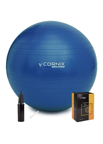 М'яч для фітнесу (фітбол) 85 см AntiBurst Blue Cornix xr-0249 (275333947)