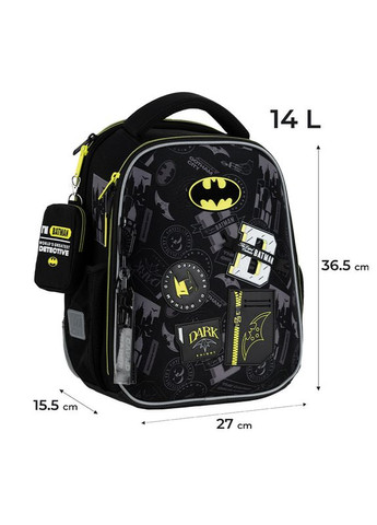 Набір рюкзак + пенал + сумка для взуття SET_DC25-555S Batman Kite (367986961)