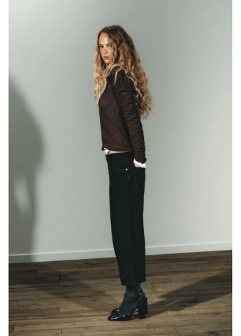 Джинсовые шорты trf со средней посадкой Zara (380638768)