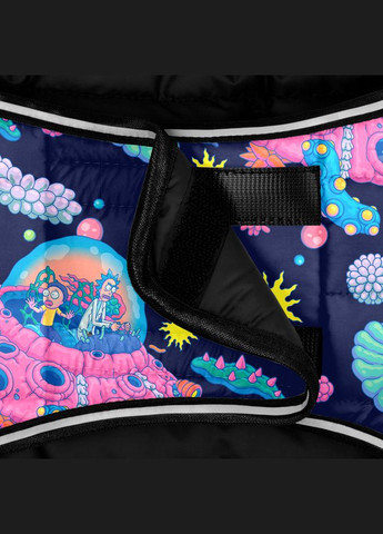 Курточка-накидка для собак Clothes, малюнок "Рік та Морті 1",, А 32 см, B 41-51 см, С 23-32 см WAUDOG (279562662)