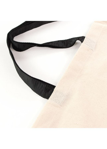 Сумка з бавовни 38х42см чорна ручка 70см невибілена бавовна 220 г/м2 Rosa Talent (363263223)