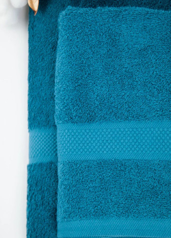Полотенце 70х140 см махровое бирюзовое плотность 470 г/м2 ТЕП полоска бирюзовый
