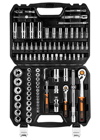 Набір інструментів (1/2", 1/4", 94 предметів) торцеві головки з трещіткою (23931) Neo Tools (295037855)