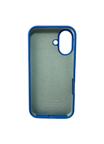 Чохол для смартфона Apple iPhone 16 силіконовий Royal Blue мікрофібра 3,5 мм No Brand (403016851)