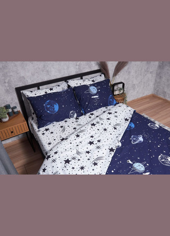 Комплект постельного белья Ranforce Elite «» двуспальный 175х210 наволочки 4х70х70 (MS-820001712) Moon&Star cosmos (285717045)