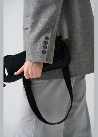 Серое демисезонное Полупальто оверсайз с шерстью и кашемиром (563) Bellise