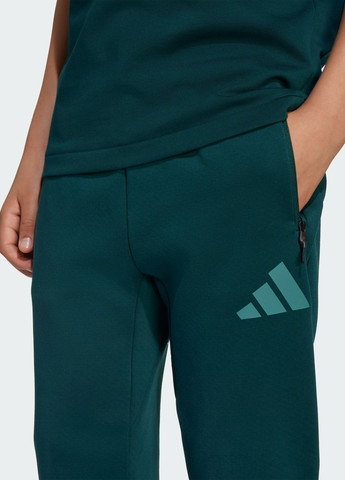 Зеленые спортивные демисезонные брюки adidas