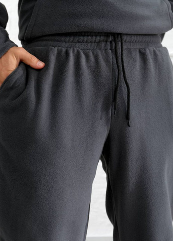 Базовий повсякденний демісезонний флісовий костюм двійка з начосом: худі з кишенею кенгуру + штани Tik-Tak (363987924)