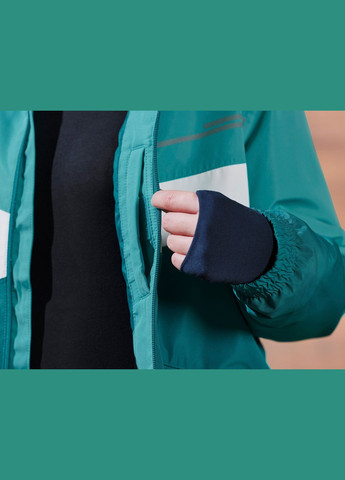 Зеленая демисезонная термо-куртка мембранная (3000мм) для девочки thermolite® ecomade 427321 куртка-лайнер Crivit