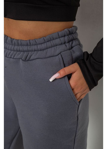 Спортивні штани жіночі на флісі, колір світло-сірий, 238R58641-1 Ager (350879347)