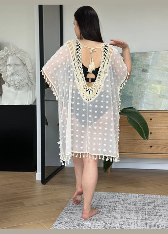 Ніжна пляжна накидка в бохо-стилі з китицями No Brand (338456017)