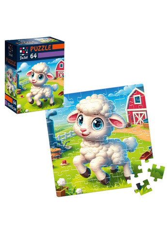 Пазлы De.tail. Ловкая овечка. 64 детали DT1234-22 Vladi toys (366861739)