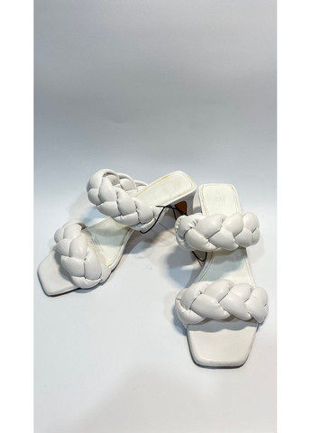 Белые женские босоножки с плетеными ремешками н&м (80012) 37 белые H&M