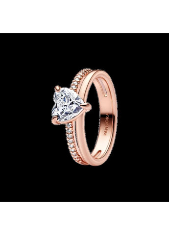 Кольцо Пандора "Блестящее сердце" двойное 183100C01 Kabluchka (355345371)