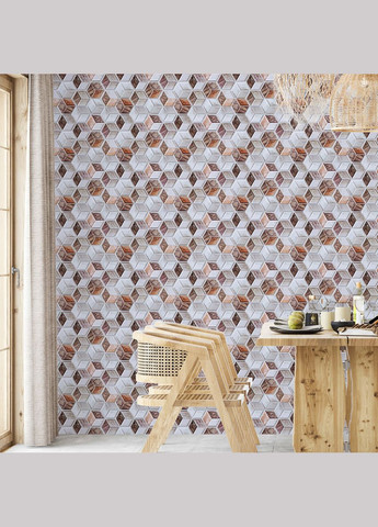 Декоративна плитка ПВХ на самоклейці SW-00001135 3D куби 300х300х5мм, ціна за 1 шт. Sticker Wall (298284151)