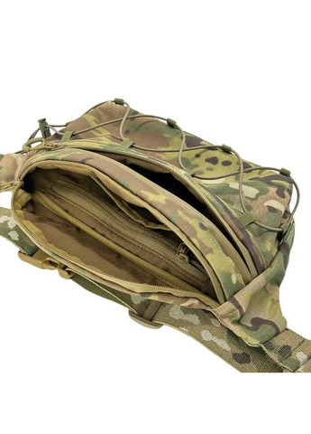 Мужская сумка бананка на пояс WolfPack, с резиновой крепью для вещей. Мужская текстильная сумка на поясе. HardKIT 8237222-HK (370140814)