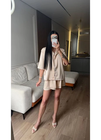 Женский костюм с рубашкой и шортами No Brand С1525-1328/2 (401856282)