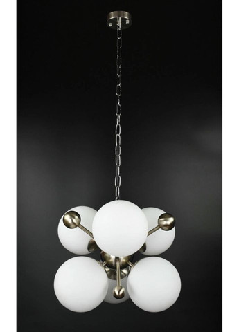 Люстра подвесная LOFT на 6 лампочек 26473 Хром 50-120х48х48 см. Sunnysky (324396137)