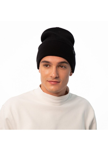 Шапка бини мужская вискоза черная LIAM 644-862 LuckyLOOK 644-862M (322790799)