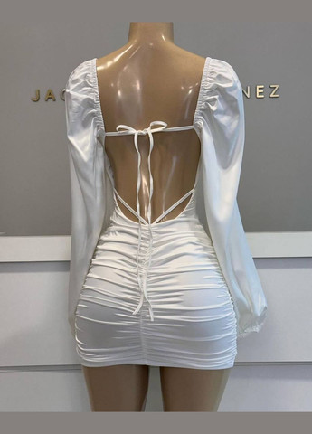 Білий святковий, коктейльна, відвертий, повсякденний, кежуал, джинсова, вечірня сукня жіноча з відкритою спиною Україна однотонна