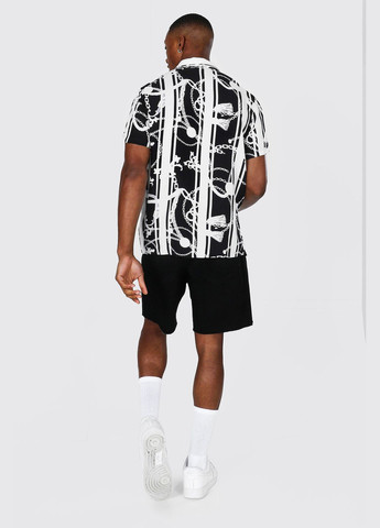 Черно-белая повседневный рубашка Boohoo