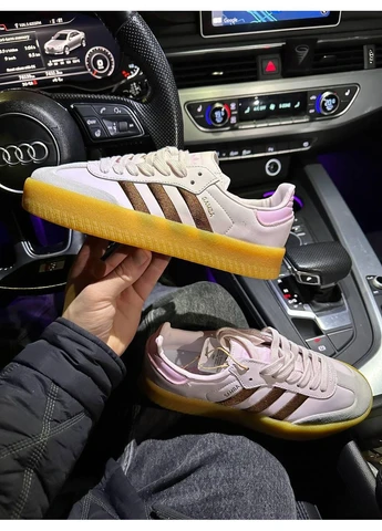 Рожеві кросівки чоловічі adidas samba platform clear pink адідас самба рожеві демісезон No Brand