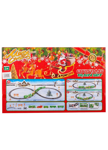 Рождественский паровоз под елку с музыкой Merry Christmas 91 см 25 деталей 119126-002 работа от батареек No Brand (346152585)