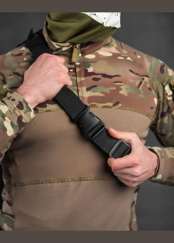 Поясна тактична сумка D005 військова бананка чорна No Brand (314455194)