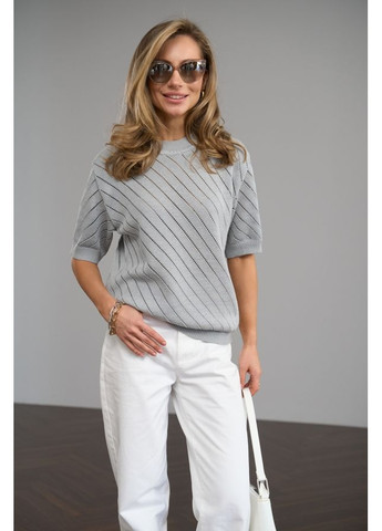 Жіночий топ з ажурним візерунком та рукавами (2860) Triko Bakh (360920071)