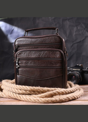 Кожаная сумка кросс боди мужская через плечо коричневая 21274 Vintage (329195531)